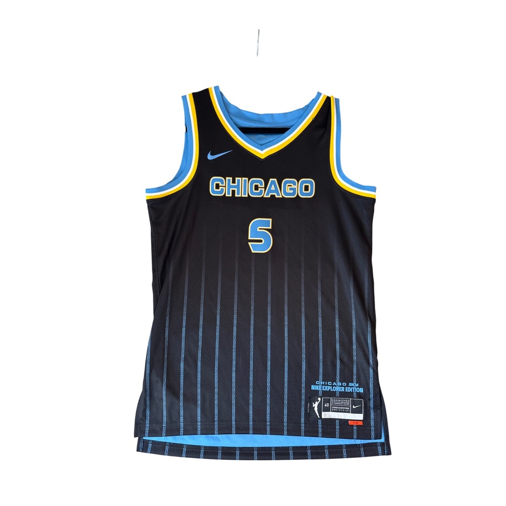 Nike Chicago Sky WNBA Jersey Women Black Angel Reese Explorer Edition SIZE S NWT
